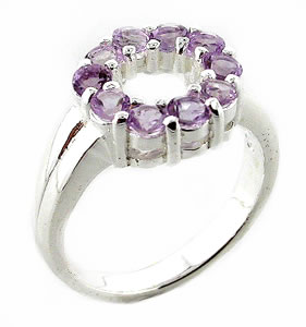 Sterling 925 Silver Amethyst Ring DSR16683