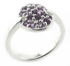 Sterling 925 Silver Amethyst Ring DSR23044