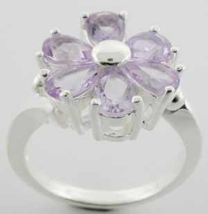 Sterling 925 Silver Amethyst Ring DSR23526