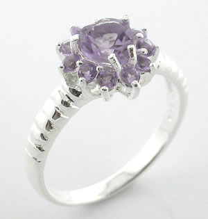 Sterling 925 Silver Amethyst Ring DSR23587