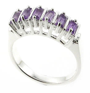 Sterling 925 Silver Amethyst Ring DSR23603