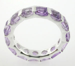 Sterling 925 Silver Amethyst Ring ESR3090