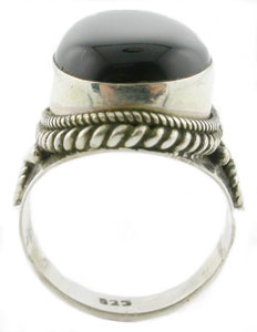 Sterling 925 Silver Black Onyx Ring OML06