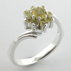 Sterling 925 Silver Citrine Ring DSR19408