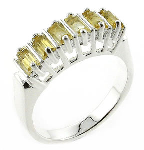 Sterling 925 Silver Citrine Ring DSR23603