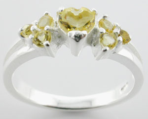 Sterling 925 Silver Citrine Ring ESR1560