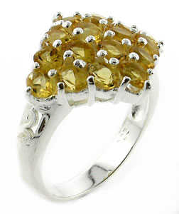 Sterling 925 Silver Citrine Ring ESR2610