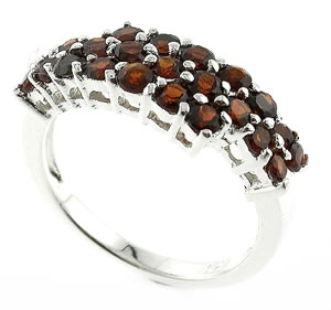 Sterling 925 Silver Garnet Ring DSR20621