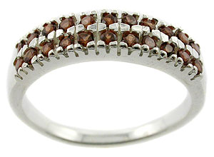 Sterling 925 Silver Garnet Ring DSR23560