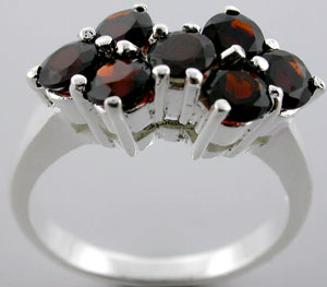 Sterling 925 Silver Garnet Ring ESR22250