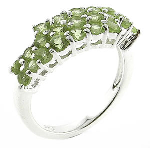 Sterling 925 Silver Peridot Ring DSR20621