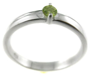 Sterling 925 Silver Peridot Ring ESR3282