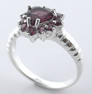 Sterling 925 Silver Rhodolite Ring DSR23587