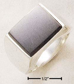 Sterling Silver Mens Onyx Ring SR1385