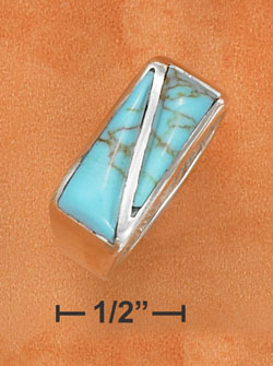 Sterling Silver Mens Turquoise Ring SR2562