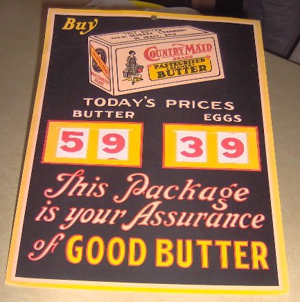 Country Maid Butter Sign