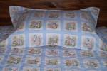 Beatrix Potter Peter Rabbit Pillow Sham & Twin Size Quilt, Beatrix Potter Peter Rabbit Pillow Sham & Twin Size Quilt, Beatrix Potter Peter Rabbit Pillow Sham & Twin Size Quilt, Custom Made Twin Size Bedding