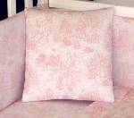 Beatrix Potter Peter Rabbit Pink Toile Baby Toddler Toss Pillow, Beatrix Potter Peter Rabbit Nursery Pillows, Beatrix Potter Peter Rabbit Baby Toss Pillow Pillows Nursery Accessories