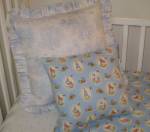 Beatrix Potter Peter Rabbit Blue Toile Baby Toddler Toss Pillow, Beatrix Potter Peter Rabbit Nursery Pillows, Beatrix Potter Peter Rabbit Baby Toss Pillow Pillows Nursery Accessories