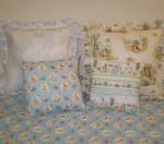 Beatrix Potter Peter Rabbit Blue Baby Toddler Toss Pillow, Beatrix Potter Peter Rabbit Nursery Pillows, Beatrix Potter Peter Rabbit Baby Toss Pillow Pillows Nursery Accessories