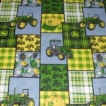 John Deere Tractor Silhouettes on Green John Deere Dere Deree Baby Bumper pad pads  s John Deere Dere Deree Baby Crib Bedding nursery John Deere Dere Nursery Accessories