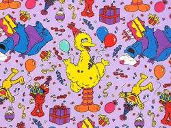 Sesame Street Muppets Birthday Lilac Birthday Lilac Big Bird, Cookie Monster, Elmo, and Fozzie Bear celebrate birthday cake presents, balloons, confetti Baby Toddler Quilts Quilt Comforter Comforters Duvet Duvets Bed Bedroom Girl Boy Girls Boys Toddler Infant Infants Newborns Newborn Nursery Bedding Set Sets products items Sesame Street Muppets Birthday Lilac Baby Toddler Crib Bedding Sesame Street Muppets Birthday Lilac Nursery Accessories