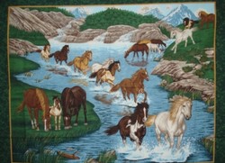 Horse - Western Horses Grass horses horse equine Baby Toddler Quilts Quilt Comforter Comforters Duvet Duvets Bed Bedroom Girl Boy Girls Boys Toddler Infant Infants Newborns Newborn Nursery Bedding Set Sets products items Baby & Toddler Crib Bedding Horse Western Nursery Accessories