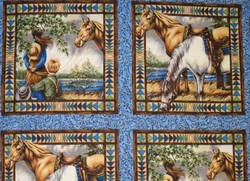 Horses on Blue Western horses horse equine Baby & Toddler Quilts Quilt Comforter Comforters Duvet Duvets Bed Bedroom Girl Boy Girls Boys Toddler Infant Infants Newborns Newborn Nursery Bedding Set Sets products items Baby & Toddler Crib Bedding Horse - Western Nursery Accessories