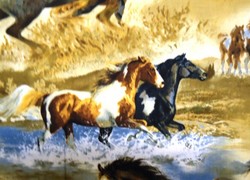 Horses Ride'em Cowboy Johnny & Buck - Lil' Buckaroos Cowpoke Round-Up Vanilla, Buttercream, Rusty Red, Taupe, Light Sage Green, Vanilla, Misty Aqua Blue vintage retro Western print features cowboys lassos horses riding cacti scarlet ground Cowboys Horses & Horseshoes - Denim Blue Western horses horse equine White, Cobalt Blue fun fabric retro Western horse and horseshoe print in white cobalt blue ground Baby Toddler Quilts Quilt Comforter Comforters Duvet Duvets Bed Bedroom Girl Boy Girls Boys Toddler Infant Infants Newborns Newborn Nursery Bedding Set Sets products items Baby & Toddler Crib Bedding Horse - Western Nursery Accessories