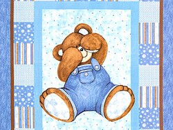 Blue Jean Teddy Baby Toddler Quilts Baby Crib Bedding Blue Jean Teddy Nursery Accessories