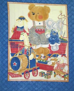 Blue Jean Teddy Baby Toddler Quilts, Blue Jean Teddy Baby Crib Bedding, Blue Jean Teddy Nursery Accessories