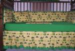 John Deere Bed Skirt, John Deere Green Yellow Baby Crib Set, John Deere Dust Ruffle, John Deere Green Crib Skirt, John Deere Green yellow Baby Room, John Deere Green Nursery Accessories, John Deere Baby Stuff