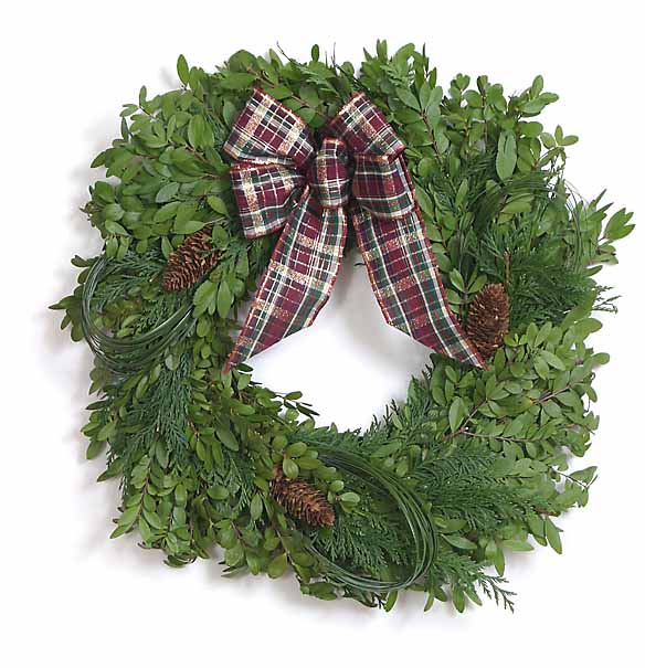 Fresh Designer Wild Boxwood Wreath