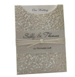 Embossed Pearlescent Pebbles Invitation