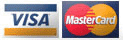 We accept Visa and Mastercard