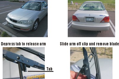 How to Replace Wiper Blades on 1995 to 2004 Acura TL. To Change Windshield Wipers first remove old wipers. Replace windshield wipers.