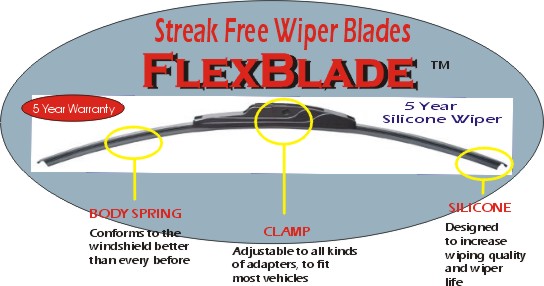 FlexBlades will replace your original equipment wiper blades and all Valeo Ultimate wiper blades and Innovision wipers. Our silicone wiper blades will last 5 years.