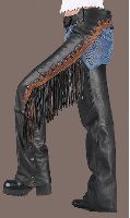 MOTORCYCLE LEATHER CHAPS, UNISEX LEATHER CHAPS
