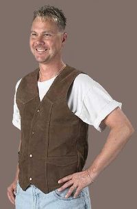 MENS LEATHER VEST, DISCOUNT LEATHER VEST