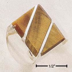 Sterling Silver Mens Tigers Eye Ring SR1347