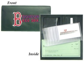 Embroidered Leather Checkbook Covers